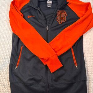 Nike San Francisco Giants Mens Medium Full-Zip Jacket Black/Orange Polyester